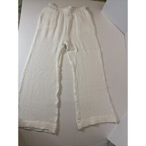 Shade & Shore White Wide-Leg Swim Coverup Pants Women's Small